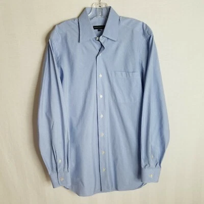 Camisa de vestir Robert Talbott para hombre azul a cuadros botones delanteros L/S talla 15-35 G405 Foto 1 de 4