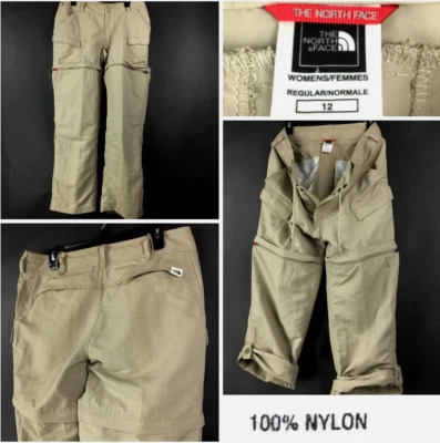 The North Face Womens 12 (34in Waist) Brown Nylon Roll Leg Convertible Zip Pants - Image 1 of 4