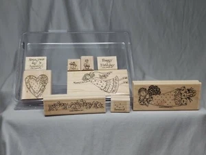 Stampin' Up! Heavenly Days set 6 of 7 Wood Stamps 3 bonus - Foto 1 di 3