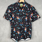 RSVLTS Saved By The Bell Shirt Mens Small Black Button Up Kelly Kapowski