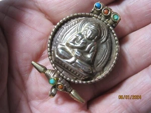 Prayer Box Buddha Coral Turquoise Pendant Collectible PBBCTP-8 - Picture 1 of 9