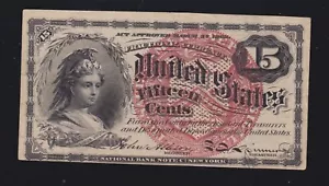 US 15c Fractional Currency Note 4th Issue FR 1267 XF-AU (-006) - Picture 1 of 2