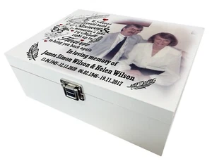 Urna de madera / caja de memoria / caja de recuerdo / diseño personalizado / caja de madera blanca. - Imagen 1 de 12