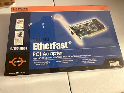 *NEW*Linksys 10/100 EtherFast PCI Adapter For Desktop Computer Internet - Image 1 of 2