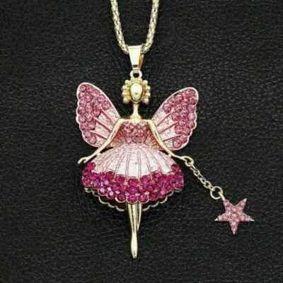 2.10Ct Round Cut Lab Created Sapphire Women Pendant 14K Yellow Gold Plated 18"In - Image 1 of 4