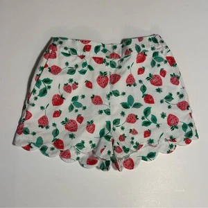 J. Crew Crewcuts Strawberry Print Scalloped Shorts sz 7 NWOT - Picture 1 of 6