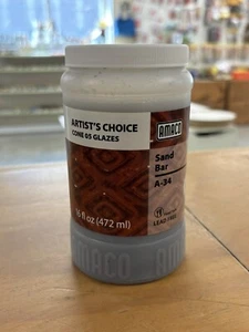 Amaco A-34 Sand Bar Discontinued NOS Cone 05 Lead Free Non Toxic Glaze - Picture 1 of 4