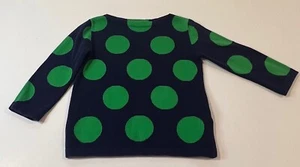 crewcuts girls size 8 Navy/Kelly green polka dot Sweater - Picture 1 of 2