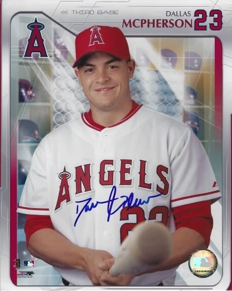 Foto autografiada de Dallas Mcpherson 8x10 California Angels - certificado de autenticidad Foto 1 de 1