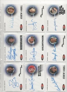 RITTENHOUSE ARCHIVES JAMES BOND  AUTOGRAPH CARD SELECTION- CHOOSE FROM LIST