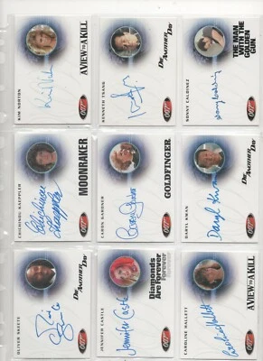RITTENHOUSE ARCHIVES JAMES BOND  AUTOGRAPH CARD SELECTION- CHOOSE FROM LIST - Image 1 of 4