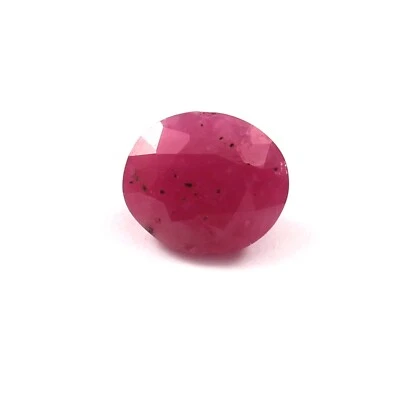 3.35 CT Johnson Mines Heated Natural CERTIFIED Ruby Oval Loose Gemstone Cut - Image 1 of 4