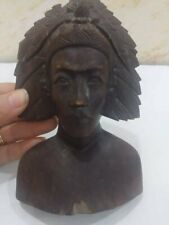 Primitive Vintage Hand Carved Wood Statue Figurine Old African Wooden Figure 7"