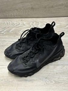 Nike React Element 55 Men's Size 11 Running Shoes Black Dark Gray BQ6166-008 - Picture 1 of 5