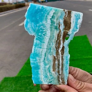 185G Natural Heteropolar blue texture stone crystal blue aragonit specimen - Picture 1 of 22