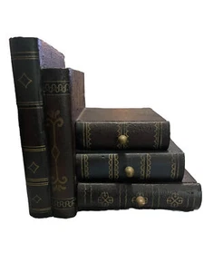 Vintage Home Interiors Wooden Stacked Books Bookend with Drawers (1) - Picture 1 of 9
