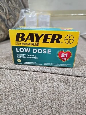 (2 pack) BAYER..ASPIRINA GENUINA 81mg..dosis baja..200 comprimidos recubiertos.. Foto 1 de 3