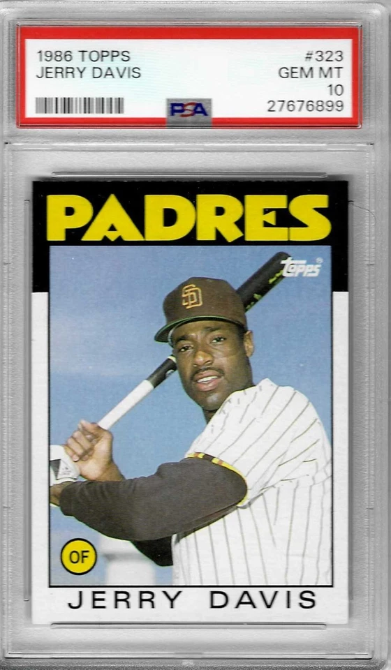 1986 Topps #323 - Jerry DAVIS - PSA 10+++ Padres - Image 1 of 1