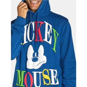 Disney Mickey Mouse Puff Stare Style Graphic Hoodie Sweatshirt Men's Size L 3265 - Picture 1 of 9