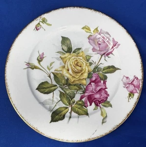 GDA CH Field Haviland Limoges France Plate with Large Roses 10.5" - Picture 1 of 14