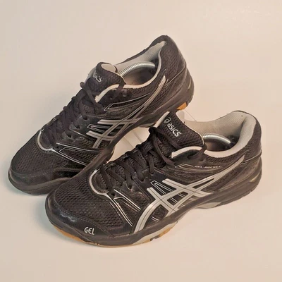 Asics Gel-Rocket 9 Womens Size 9 Athletic Volleyball Shoes Black Silver B455N - Image 1 of 4