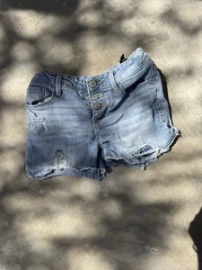 So Girls Distressed Shorts Button Up - Size 8 Great Condition - Picture 1 of 3