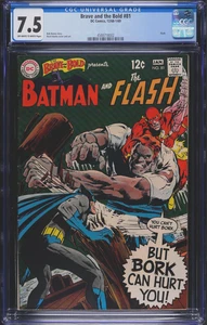 BRAVE AND THE BOLD 81 CGC 7.5 NEAL ADAMS BATMAN THE FLASH BORK FIRST APPEARANCE - Picture 1 of 6