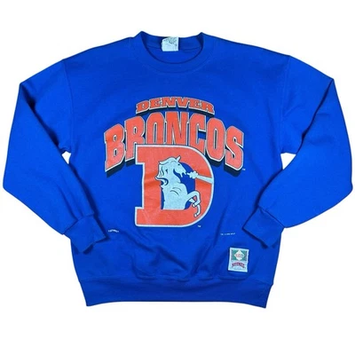 Sudadera De Colección Años 90 Denver Broncos M 1994 NFL Cuello Redondo Nutmeg Mills EE. UU. Foto 1 de 4