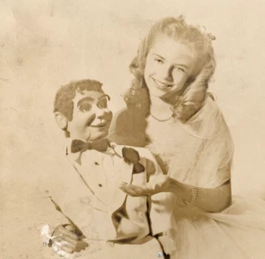 Antique Terrifying Real Photo Girl Ventriloquist Cathy Dearholt Cid Maloy BPB - Picture 1 of 3