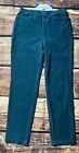 Vintage Appleseed’s Women’s Corduroy Sweat Pants Green Tapered Leg Size Small