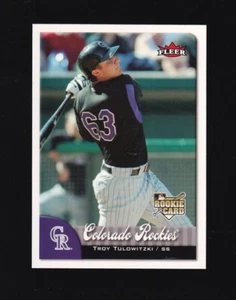 2007 Fleer Troy Tulowitzki Rookie #338 Colorado Rockies - Picture 1 of 2