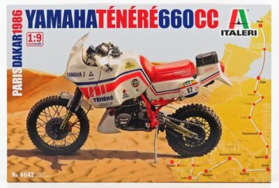 MODELLINO MOTO STATICO ITALERI YAMAHA TENERE 600CC #0 RALLY PARIS DAKAR 1986 1/9 - Immagine 1 di 3