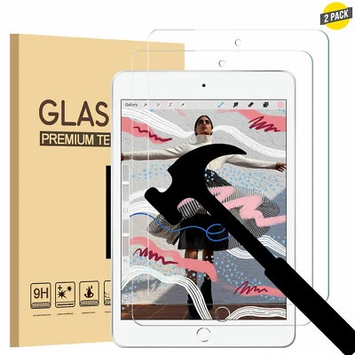 2 Pack Tempered Glass Screen Protector for Apple iPad Mini 5 (2019) 5th/ 4th Gen - Image 1 of 4