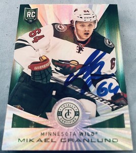2013-14 Totally Certified AUTOGRAPHED GREEN MIKAEL GRANLUND RC 1/1 GUARANTEED!!