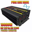 8000W 10000W Pure Sine Wave Inverter 12V 24V AC 220V Solar Car Power Converter