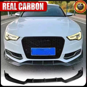 Real Carbon Fiber Front Bumper Lip Spoiler Splitter Fit For AUDI RS5 2012-2015 - Bild 1 von 16
