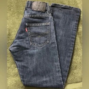 Levi's kids Demin Blue Straight-Leg Jeans with Distressed Finish - Picture 1 of 9