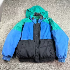 VINTAGE Might Mac Jacket Mens XL Norsac Duck Down Colorblock Puffer Coat 90s - Picture 1 of 17
