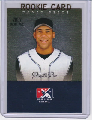 DAVID PRICE 2007 Minor League Baseball DRAFT PICK ROOKIE CARD Rays RC Red Sox - Image 1 of 2