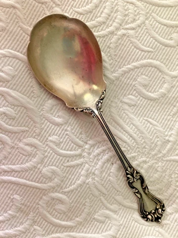 Antique Sterling REED & BARTON MARLBOROUGH 1906 Berry Casserole Serving Spoon Cover