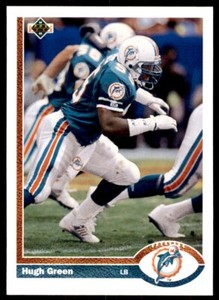 1991 Upper Deck High Series Hugh Green . Miami Dolphins #537