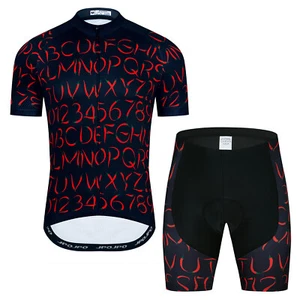 Set Maglia Ciclismo Uomo Maniche Corta Bicicletta Abbigliamento Bicicletta Camicie Pantaloncini Pepe - Foto 1 di 27