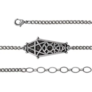Alchemy Gothic Hex Coffin Wrist Chain Bracelet Pentagram Wicca Moons Goth A144 - Picture 1 of 6
