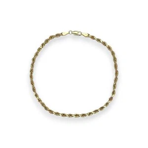Rope Anklet - 10K Yellow Gold - Picture 1 of 5
