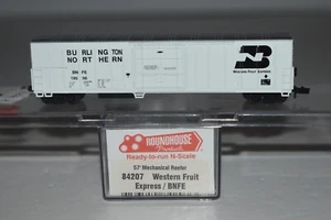 N Scale Roundhouse 84207 Burlington Northern 60' Single Door Reefer C49985 - Picture 1 of 2