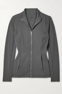 NIKE Women's YOGA Luxe Dri-FIT Full-Zip Jacket Dark Smoke Grey SIZE: Med $130 - Picture 1 of 6