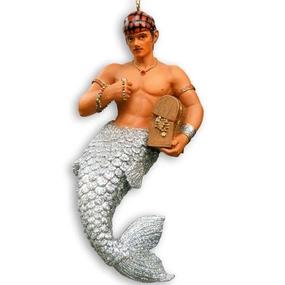 December Diamonds ATLANTIS Aquaman Merman Ornament ©2004 Treasure Chest - Image 1 of 3