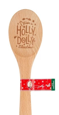 Dolly Parton Have A Holly Dolly Christmas Wood Spoon Dolly Logo On Handle NEW - Image 1 of 4