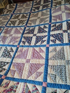 Southeast Rural USA VTG 1930 PATCHWORK QUILT Feed Sacks & Cotton Dress Leftovers - Picture 1 of 24