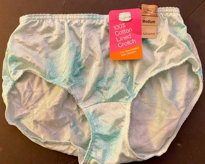 Bragas de nailon vintage con patrón de flores de JC Penny calzoncillo suave sedoso de los años 70 Foto 1 de 4